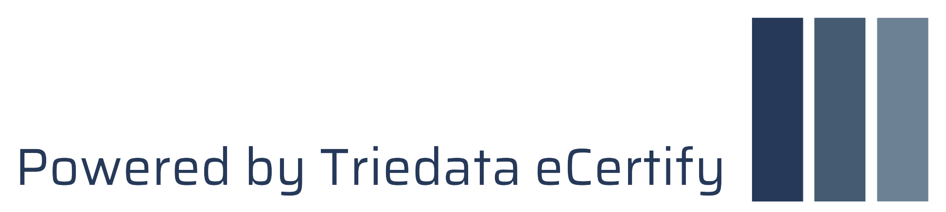 Powered by Triedata eCertify